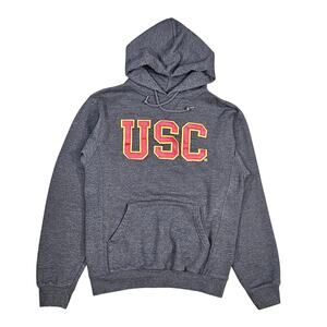 HERITAGE MEN'S USC HOODIE SWEATSHIRT – SIZE S – GRAY – LETTER LOGO – PULLOVER